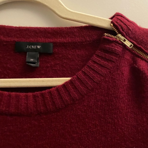 Zip up J crew red sweater - Picture 2 of 2